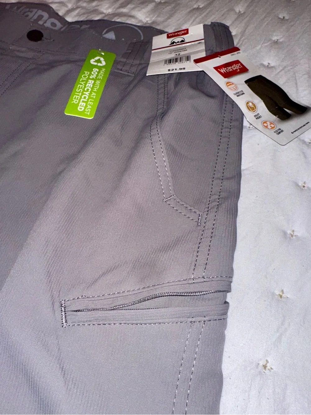 Wrangler Men's Gray Athletic Performance Shorts
